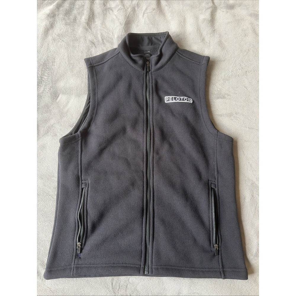 Rhone x Peloton Vest Men Black Medium Full Zip Bond Fleece Jacket Sweater